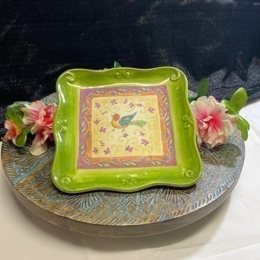 “Tuscan Gardens” Sue Zipkin Sango Square Salad Plate